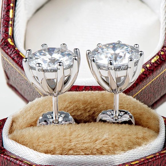 Certified 4ct. t.w. Diamond Solitaire 8-prong Stud Earrings - Picture 4 of 15